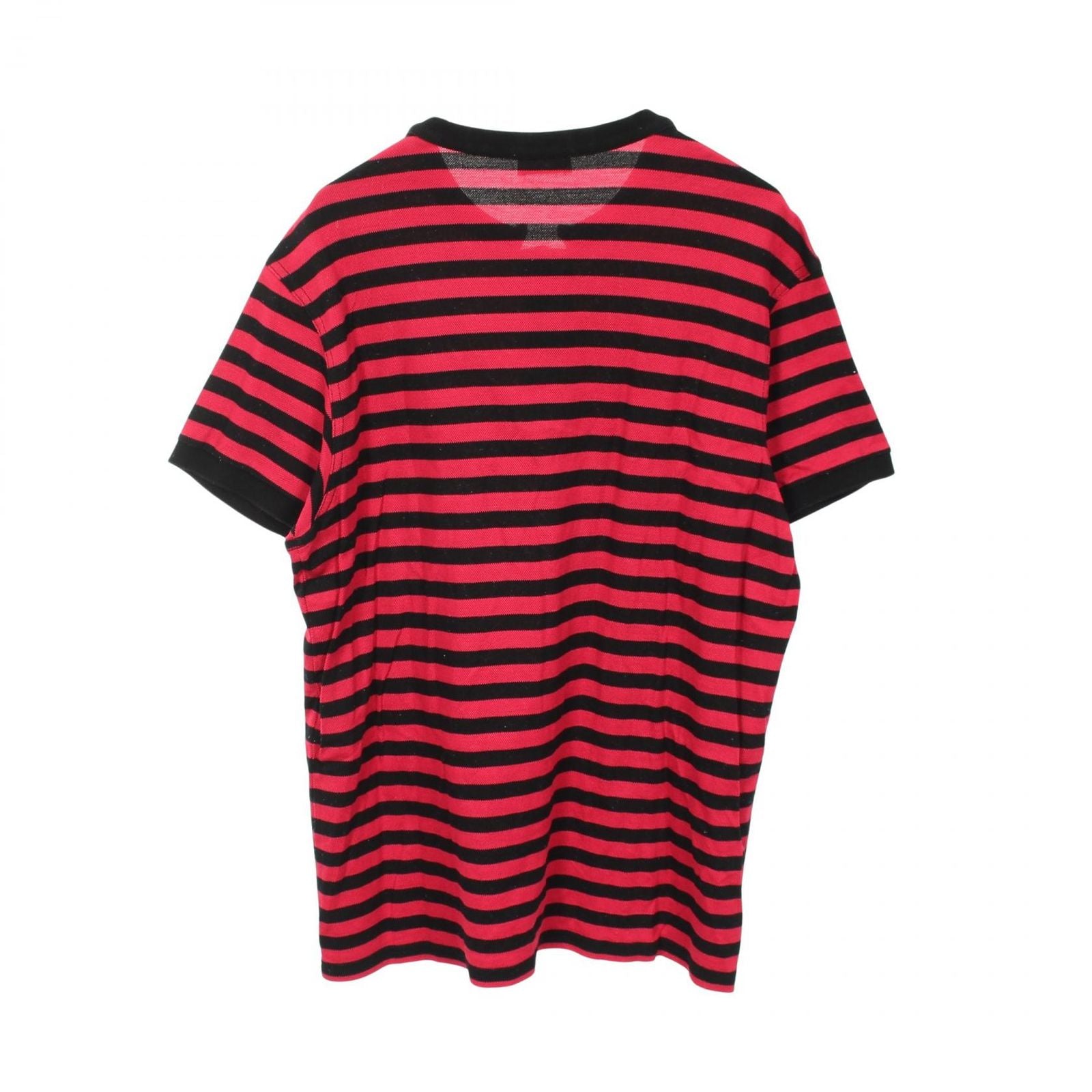 Saint Laurent Paris Short Sleeve T-Shirt Logo Embroidery Border Cotton — view 2