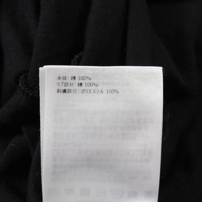 Moncler Short Sleeve T-Shirt Logo Embroidery Black Cotton — view 4