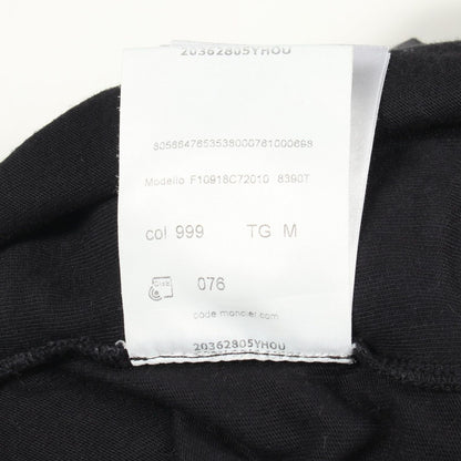 Moncler Short Sleeve T-Shirt Logo Embroidery Black Cotton — view 6