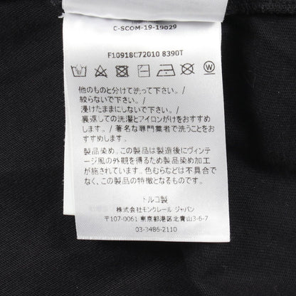 Moncler Short Sleeve T-Shirt Logo Embroidery Black Cotton — view 5