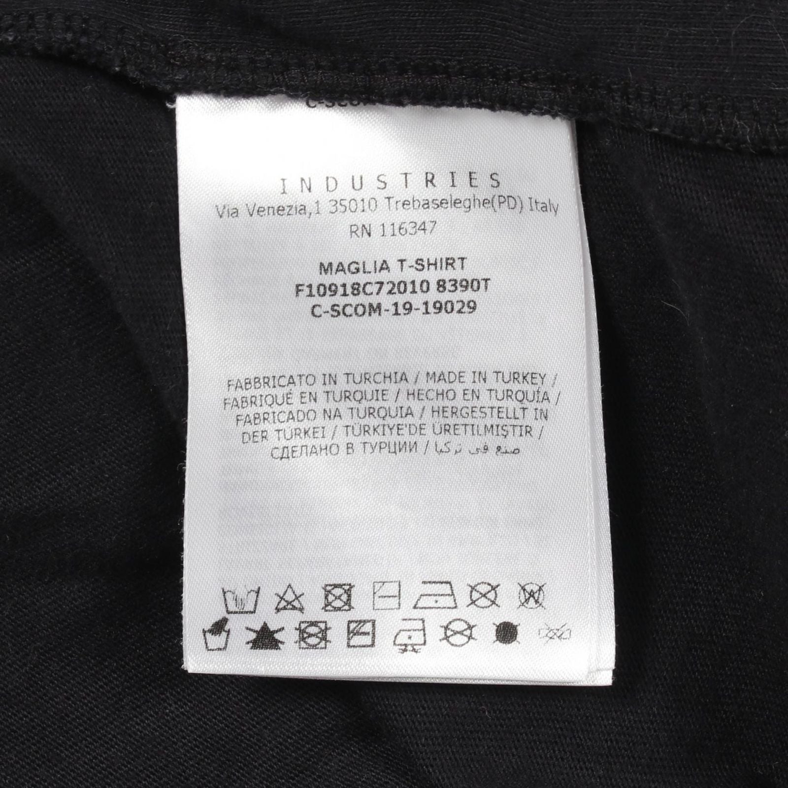 Moncler Short Sleeve T-Shirt Logo Embroidery Black Cotton — view 7