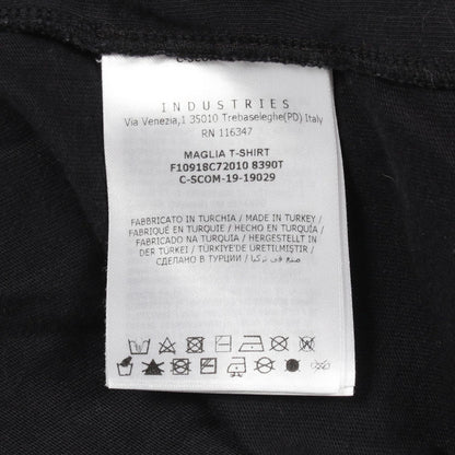 Moncler Short Sleeve T-Shirt Logo Embroidery Black Cotton — view 7
