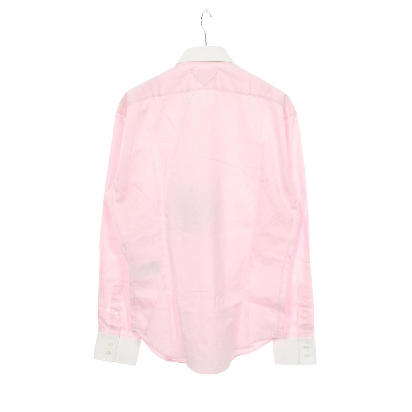 Prada Long Sleeve Cleric Cotton Pink Shirt — view 2