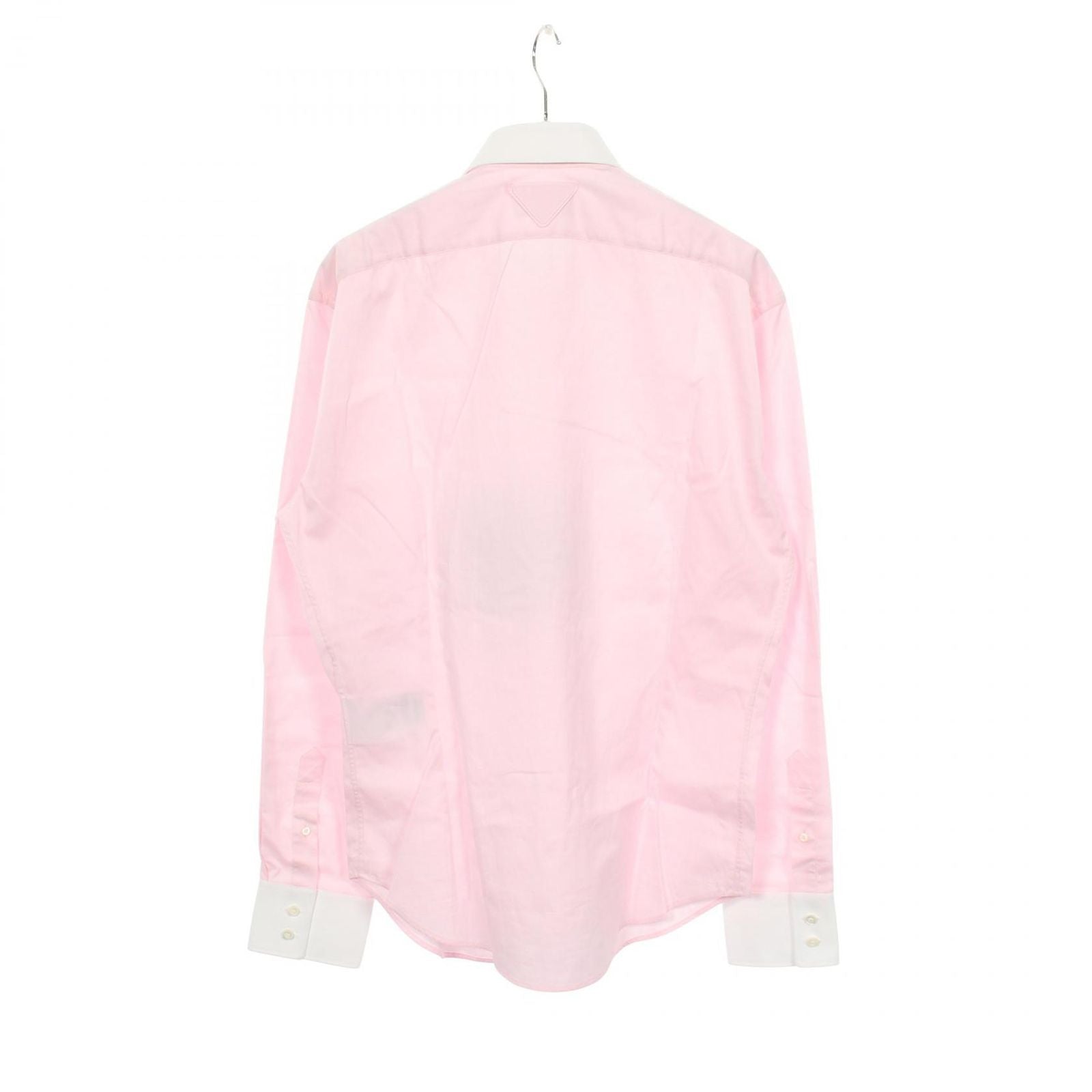 Prada Long Sleeve Cleric Cotton Pink Shirt — view 2