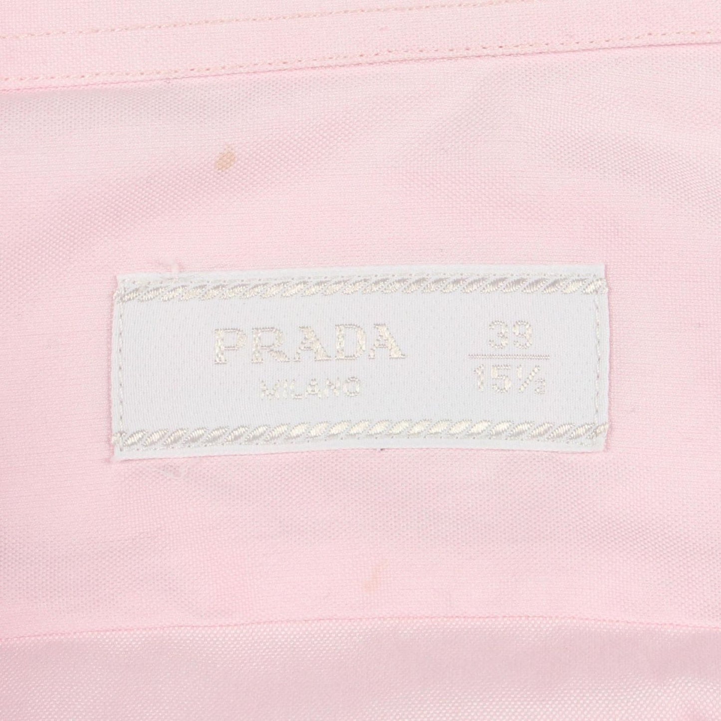 Prada Long Sleeve Cleric Cotton Pink Shirt — view 3