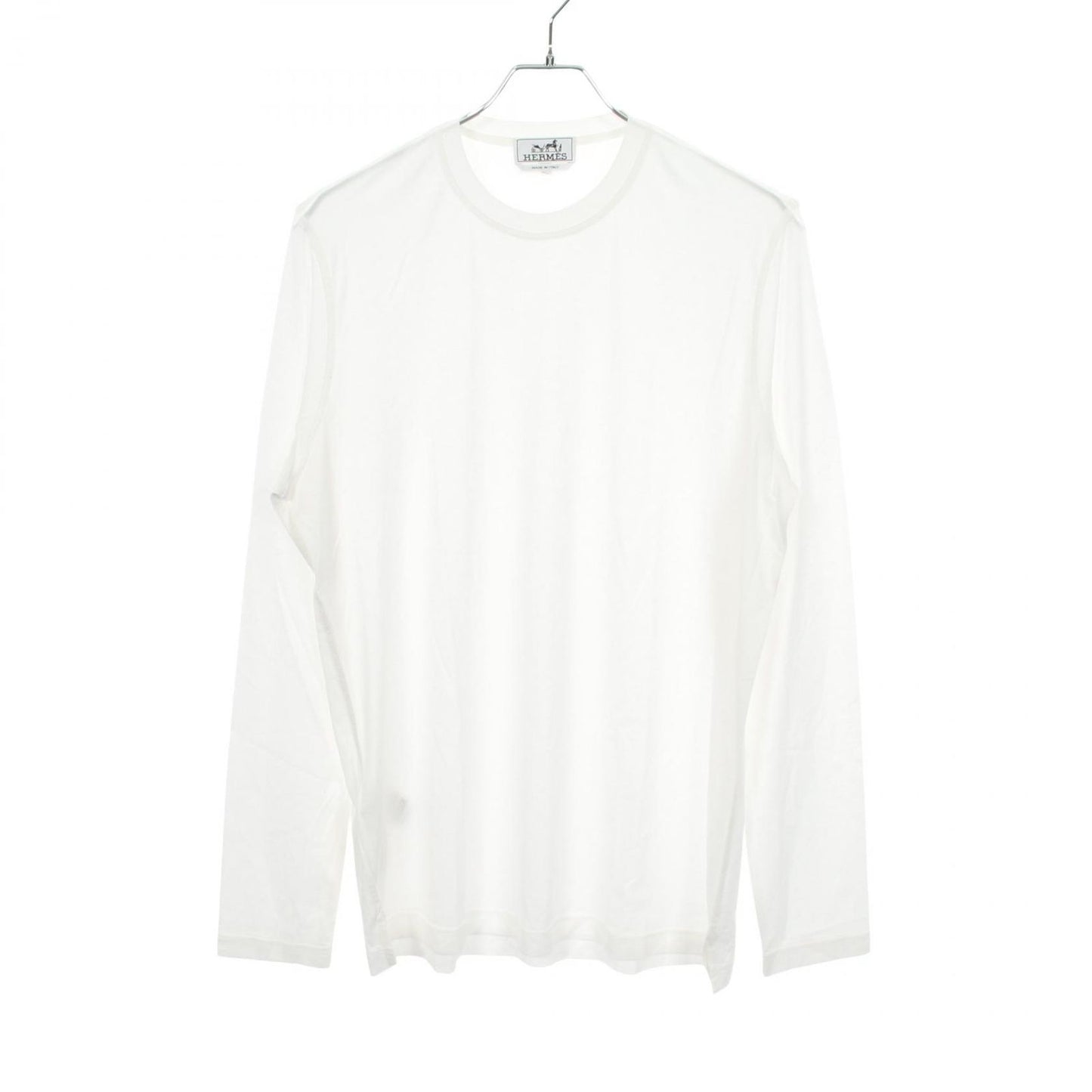 Hermes Long Sleeve T-Shirt H Embroidery Crew Neck Cotton