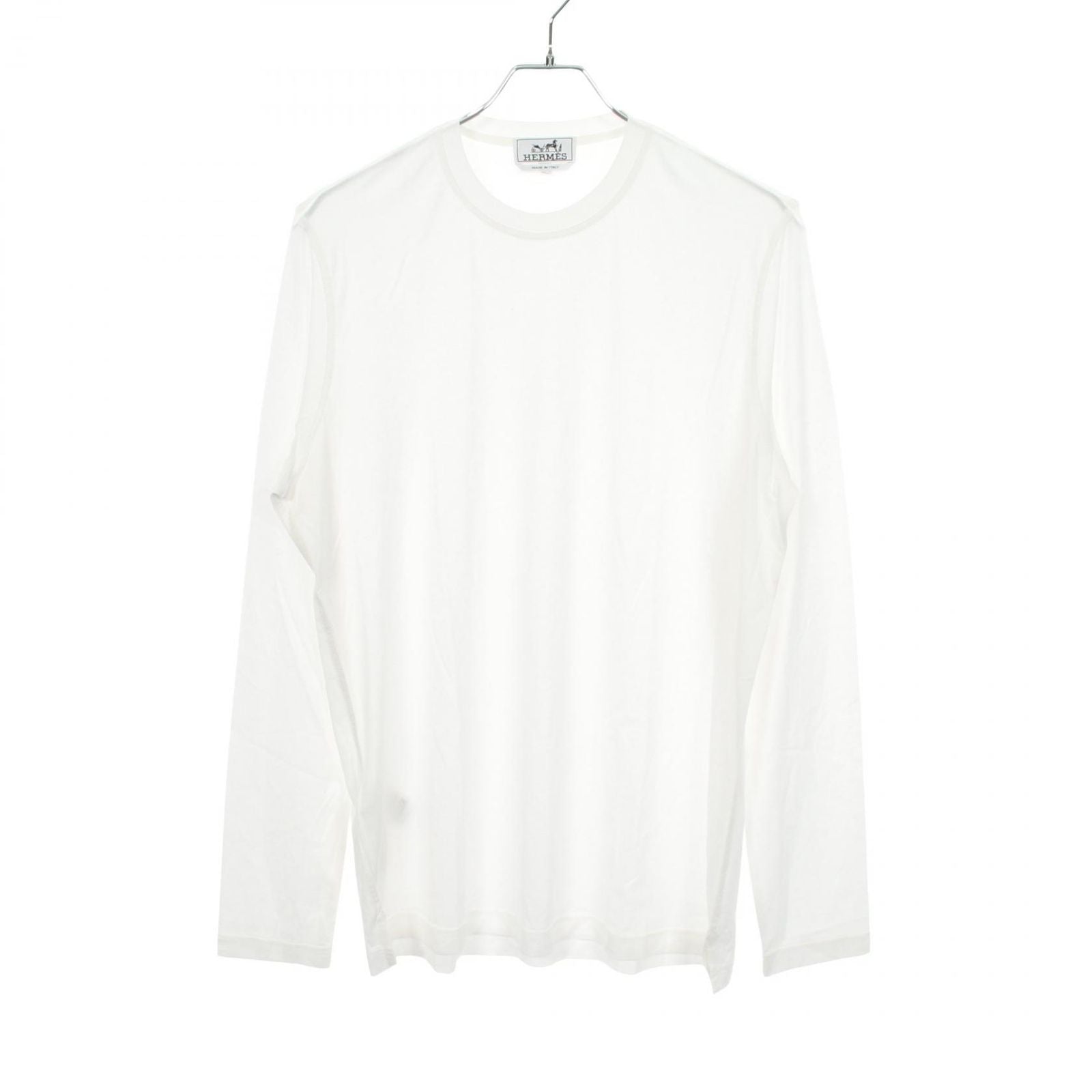 Hermes Long Sleeve T-Shirt H Embroidery Crew Neck Cotton