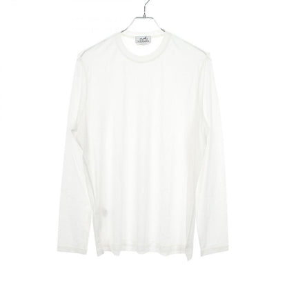 Hermes Long Sleeve T-Shirt H Embroidery Crew Neck Cotton