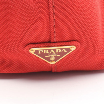 Prada Tote Canapa Red Canvas Handbag — view 5