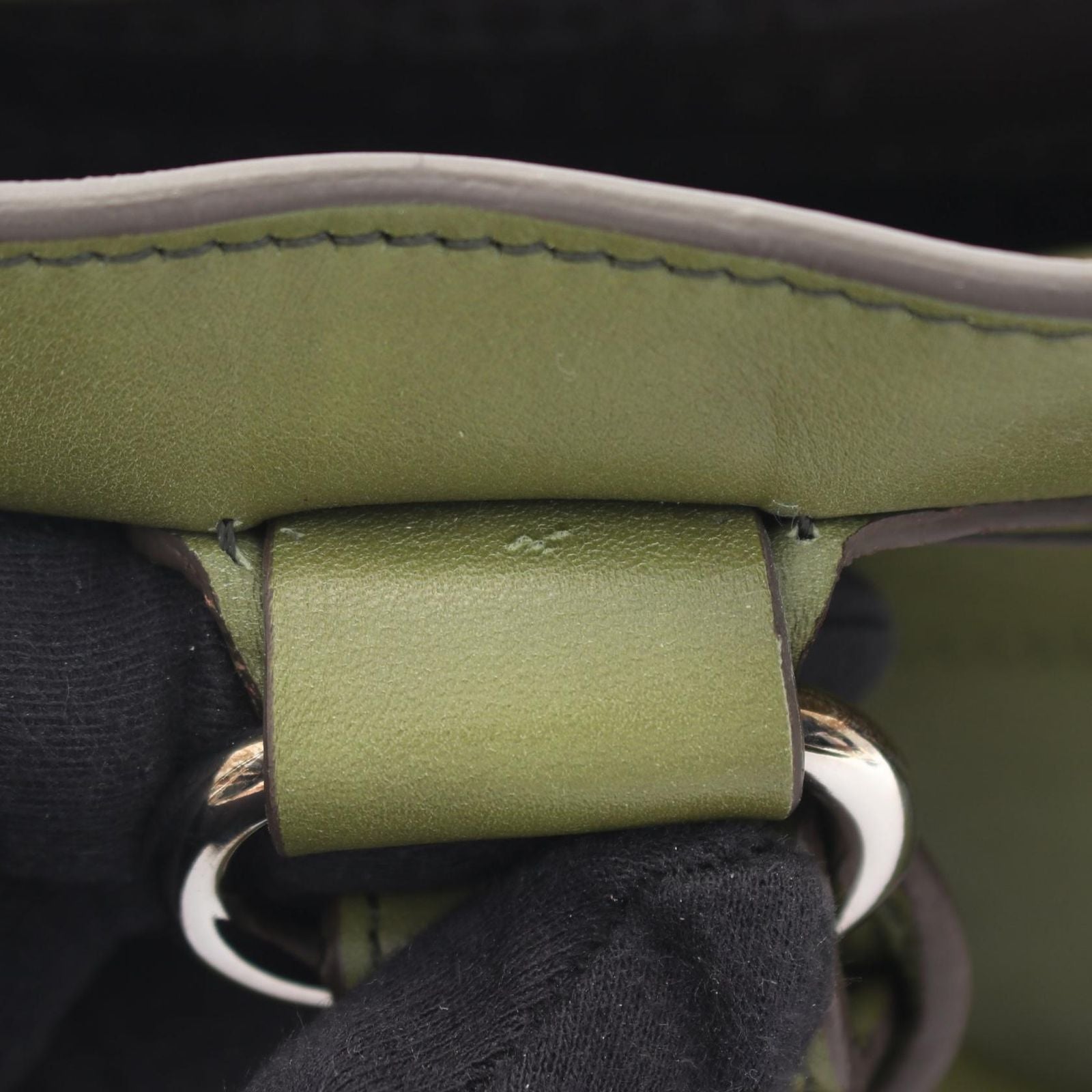Celine Handbag Boogie Bag Green Leather — view 7
