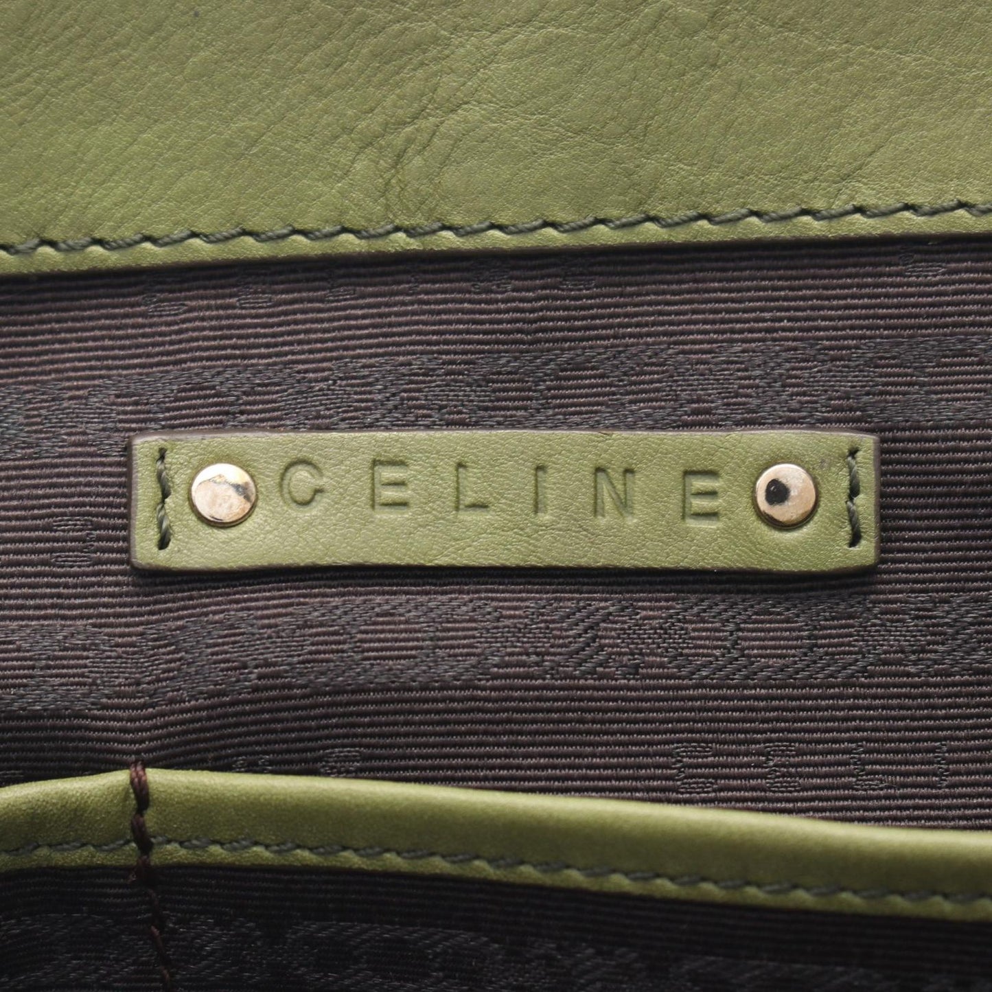 Celine Handbag Boogie Bag Green Leather — view 4
