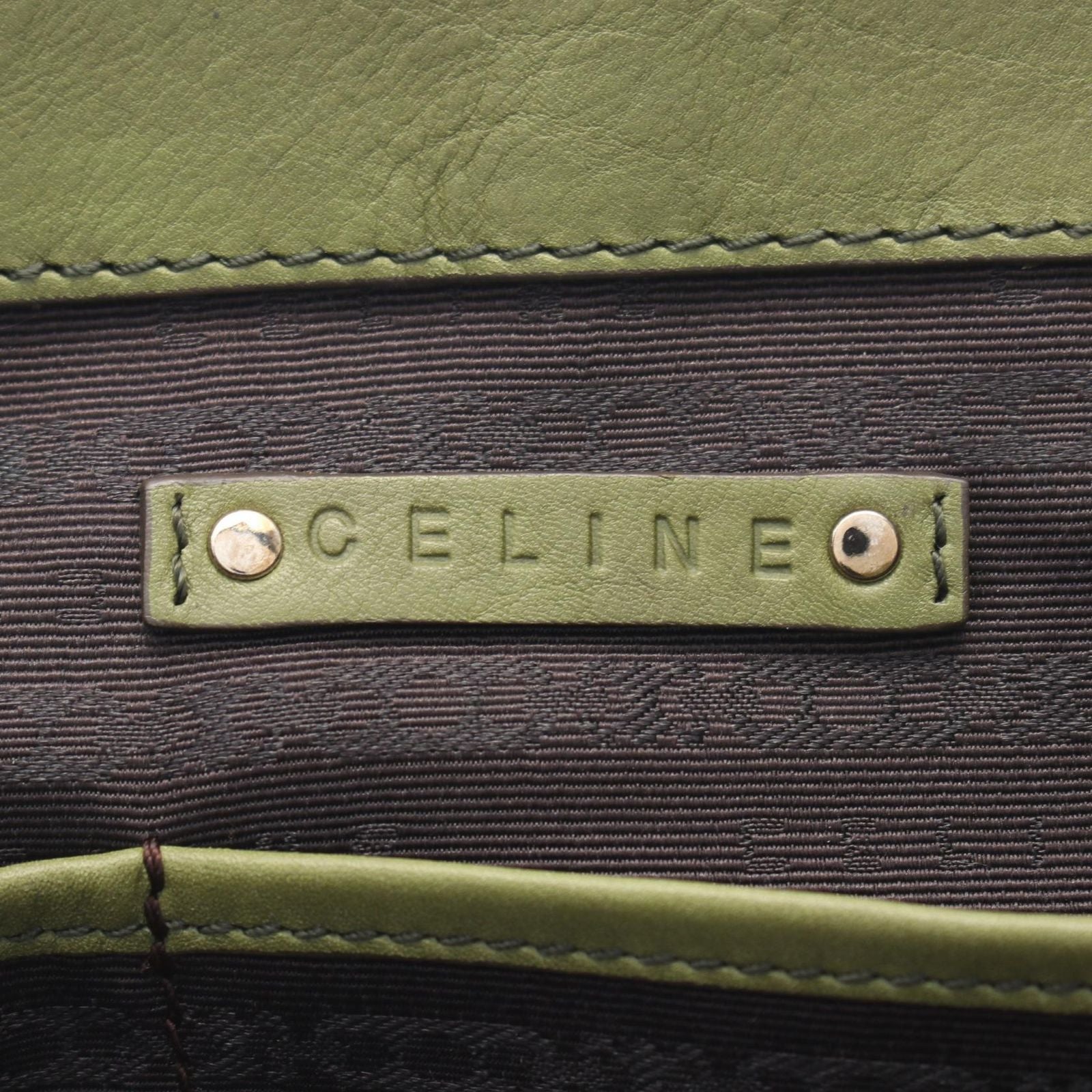 Celine Handbag Boogie Bag Green Leather — view 4