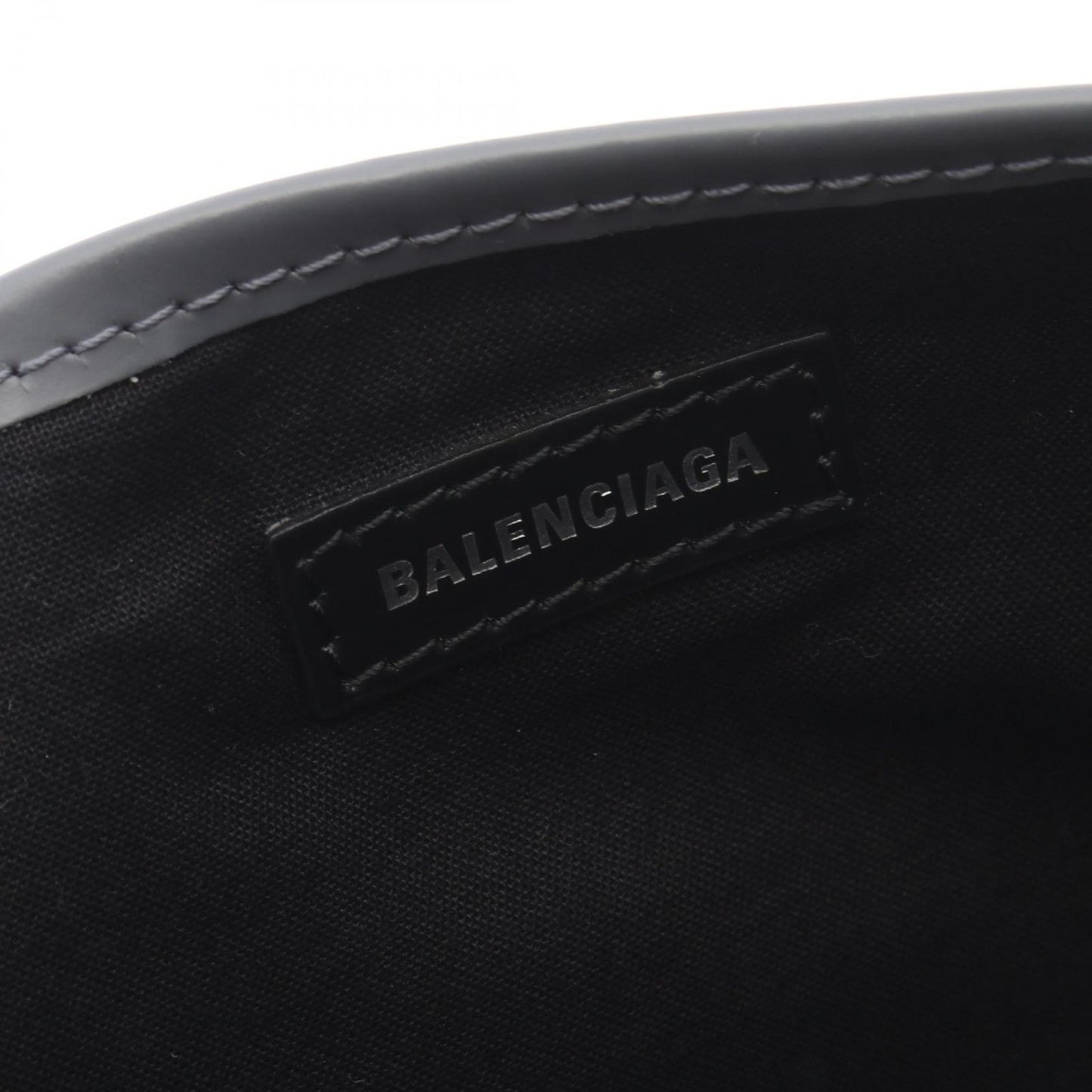 Balenciaga Tote Bag Navy Cabas New M Ivory Gray Canvas Leather — view 4
