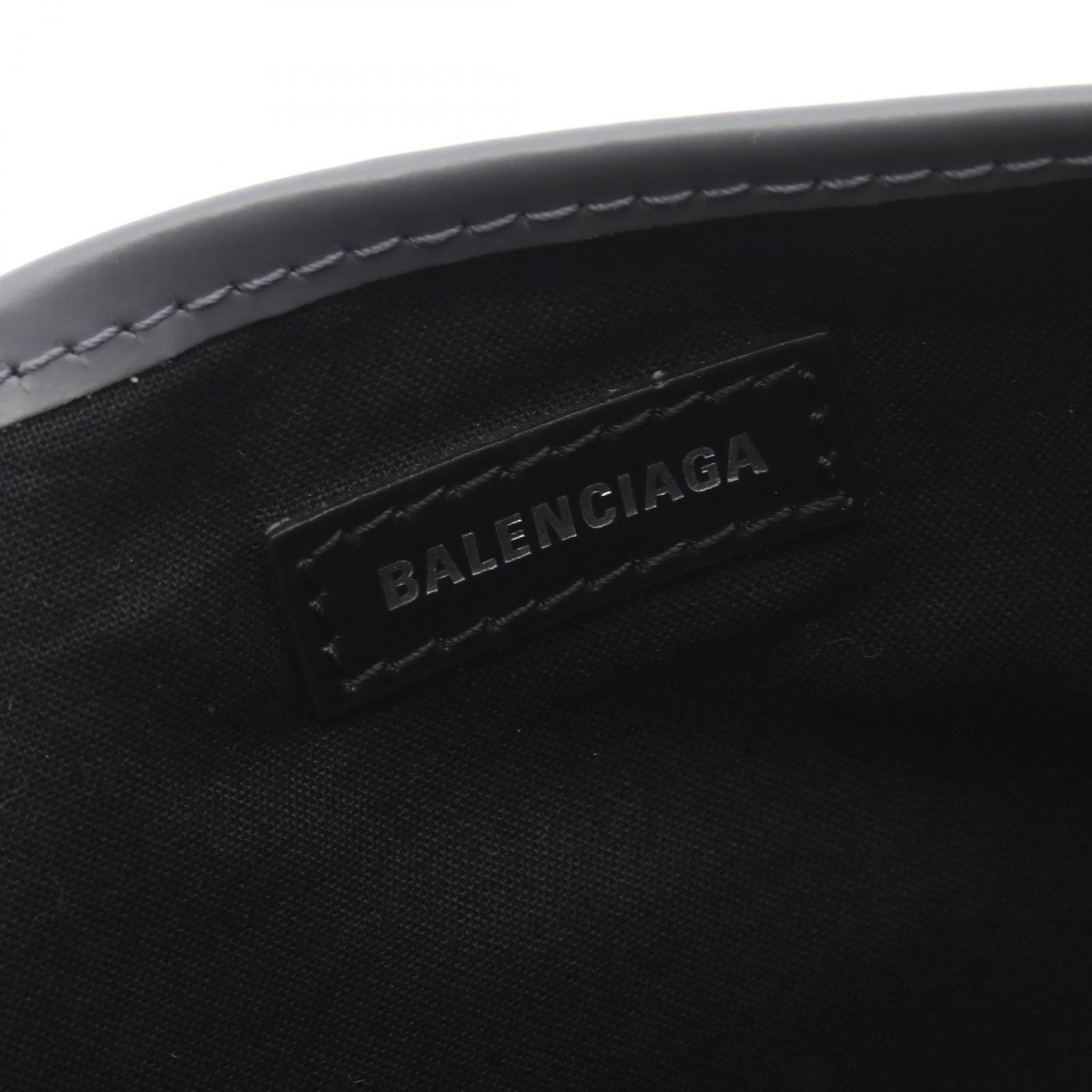 Balenciaga Tote Bag Navy Cabas New M Ivory Gray Canvas Leather — view 4