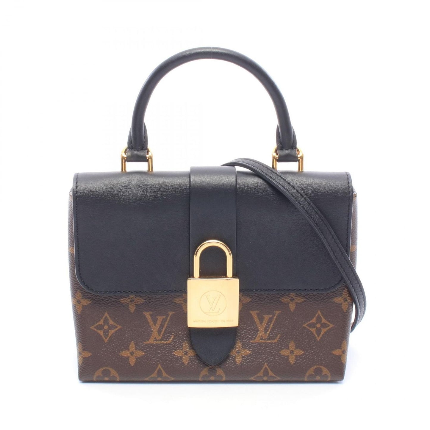 Louis Vuitton Handbag Locky BB Monogram Noir 2-Way Leather