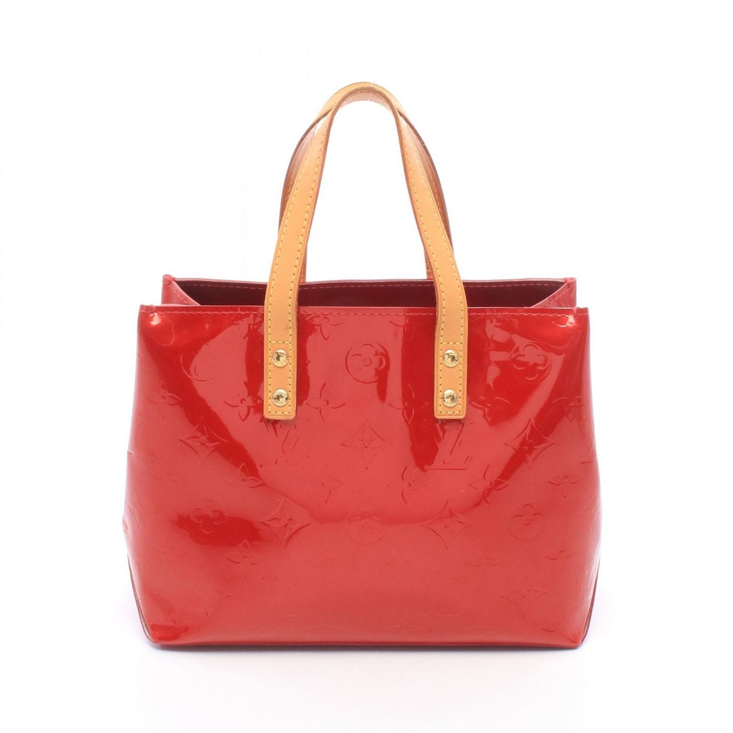 Louis Vuitton Handbag Reade PM Monogram Vernis Pomme D'amour Leather