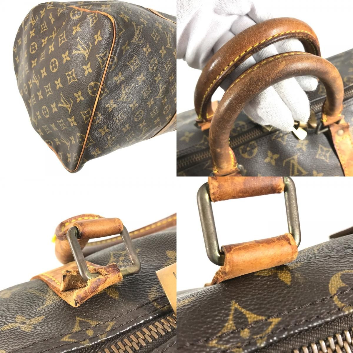 Louis Vuitton Boston Bag Keepall 55 Monogram Canvas Brown — view 7