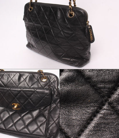 Chanel Chain Shoulder Bag Gold Quilted — view 8