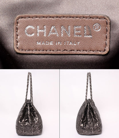 Chanel Chain Tote Shoulder Bag Silver — view 4