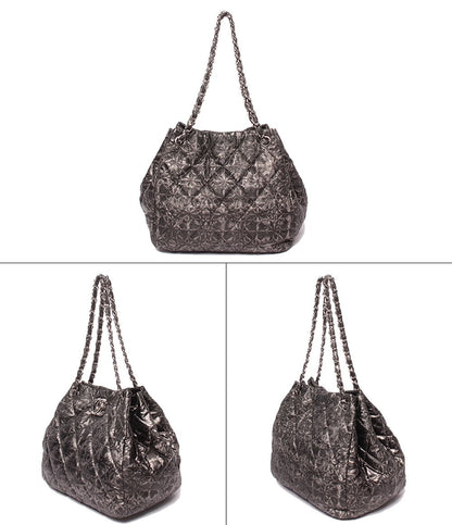 Chanel Chain Tote Shoulder Bag Silver — view 2