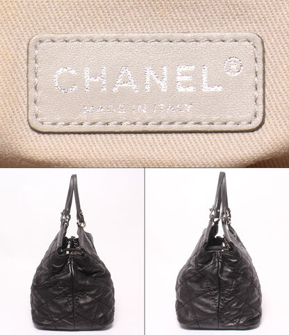 Chanel 2-Way Tote Chain Shoulder Bag Wild Stitch Silver — view 4