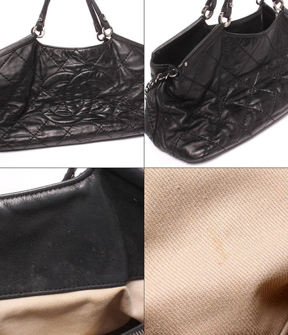 Chanel 2-Way Tote Chain Shoulder Bag Wild Stitch Silver — view 6