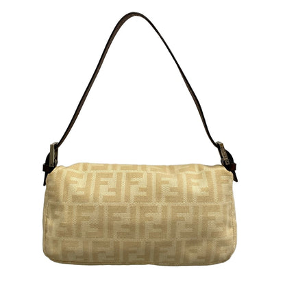 Fendi Shoulder Bag Mamma Bucket Beige Dark Brown Leather — view 3