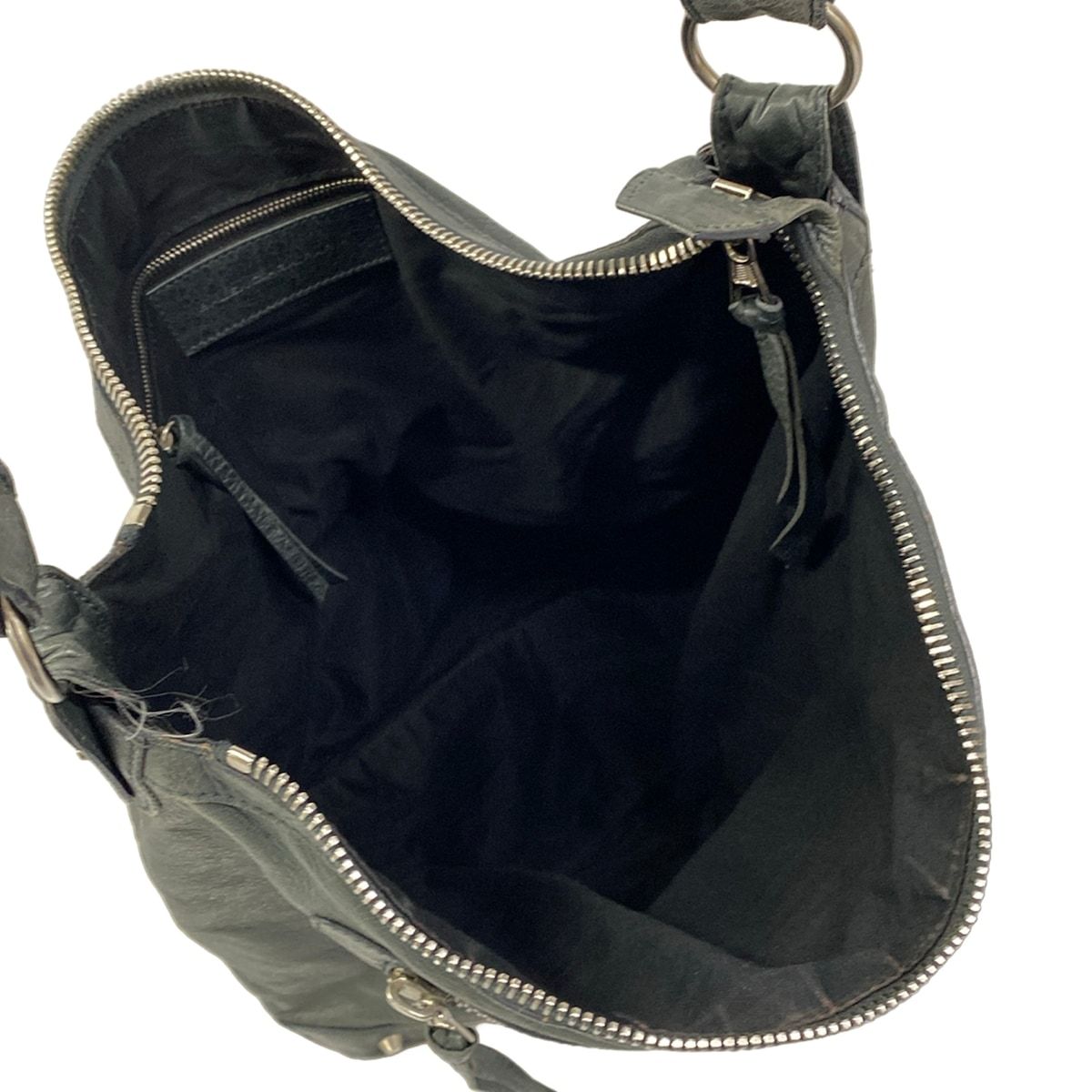 Balenciaga Shoulder Bag the Day Dark Green Leather — view 7
