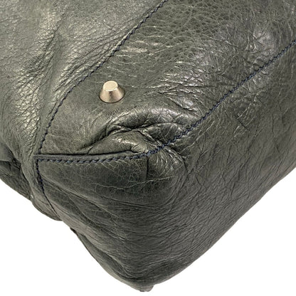 Balenciaga Shoulder Bag the Day Dark Green Leather — view 6