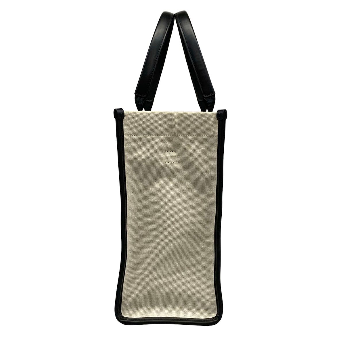 Balenciaga Tote Bag Ivory Black Leather — view 4