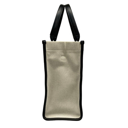 Balenciaga Tote Bag Ivory Black Leather — view 4