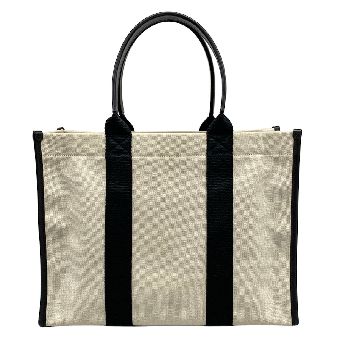 Balenciaga Tote Bag Ivory Black Leather — view 3
