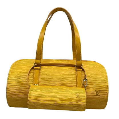 Louis Vuitton Handbag Epi Soufflot Jaune Leather
