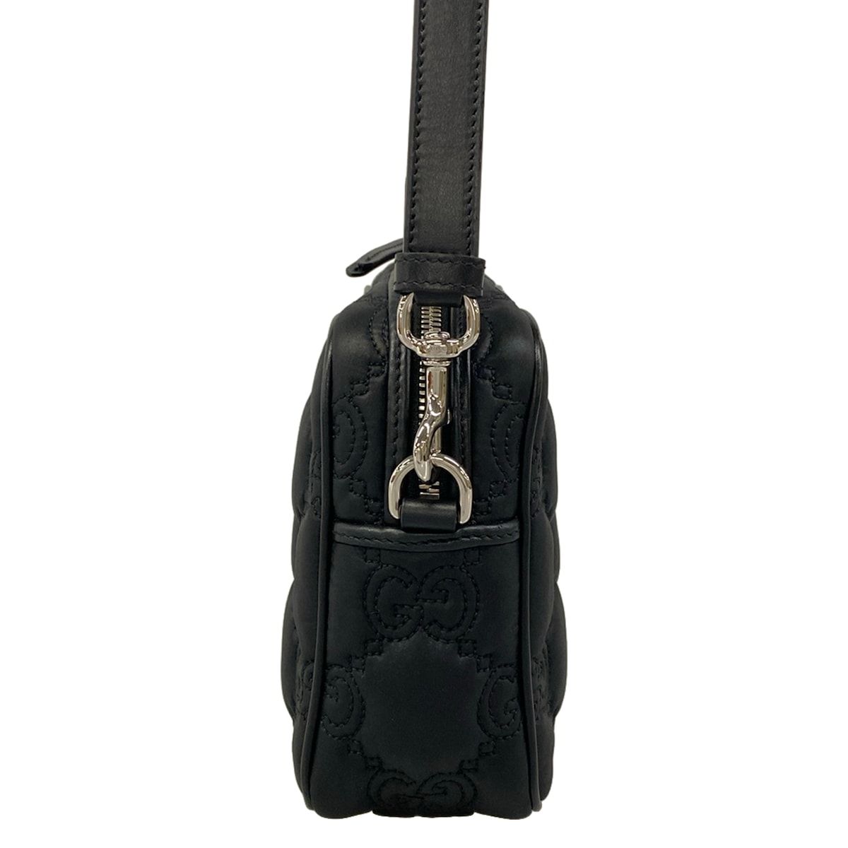 Gucci Shoulder Bag GG Matelasse Black Detachable Strap Leather — view 4