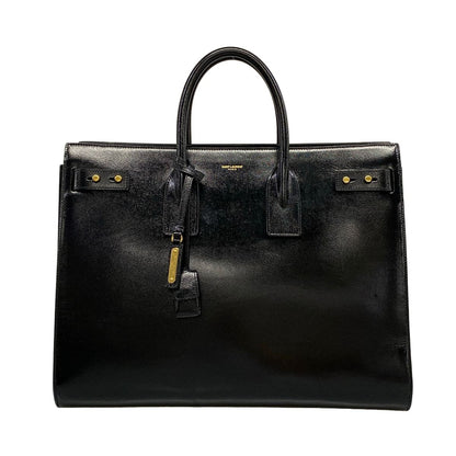 Saint Laurent Paris Tote Bag Sac de Jour Souple Large Black Leather