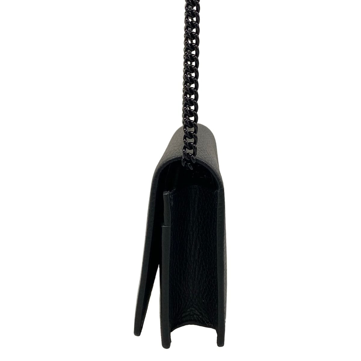 Gucci Shoulder Bag GG Marmont Leather Mini Chain Black — view 4