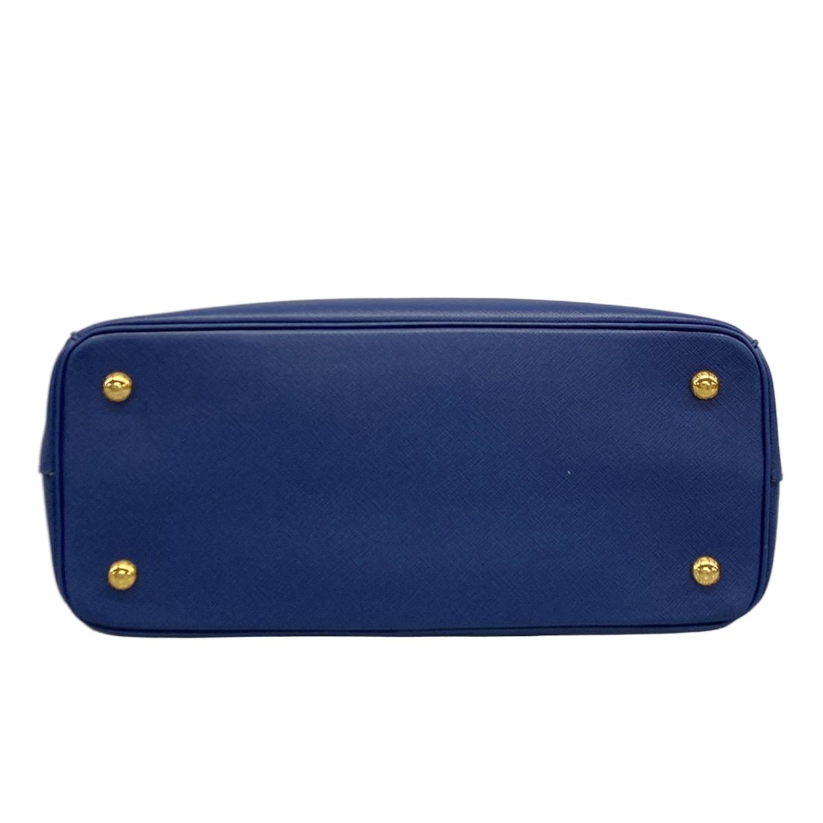 Prada Handbag Galleria Medium Bag Blue Leather — view 5