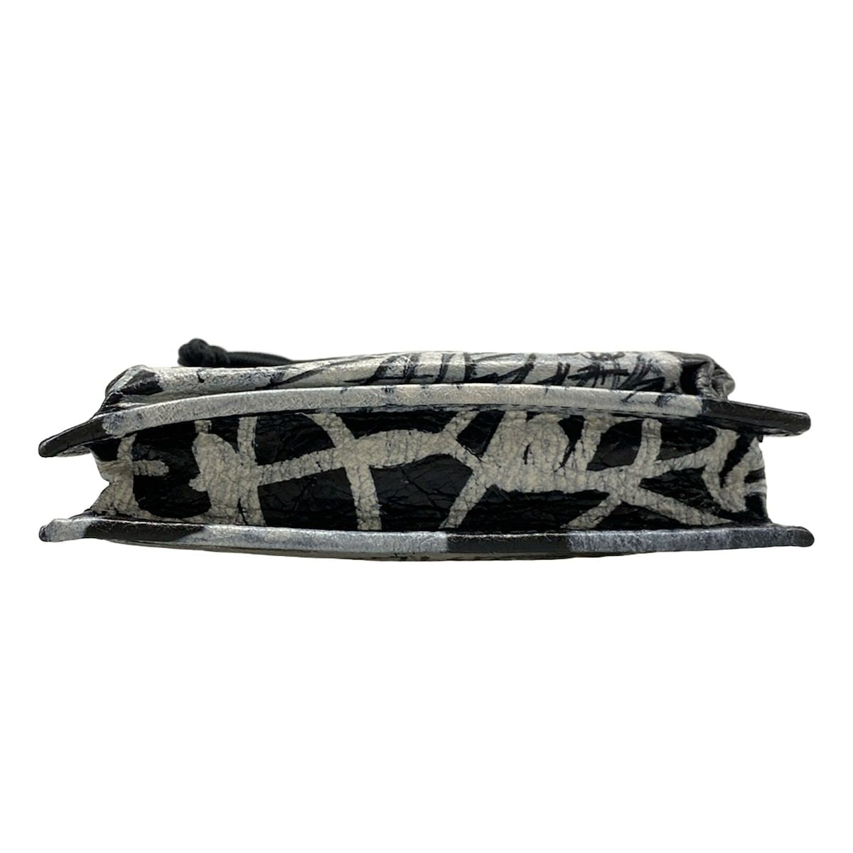 Balenciaga Shoulder Bag Explorer Black White Graffiti Leather — view 5