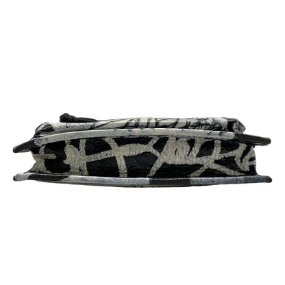 Balenciaga Shoulder Bag Explorer Black White Graffiti Leather — view 5