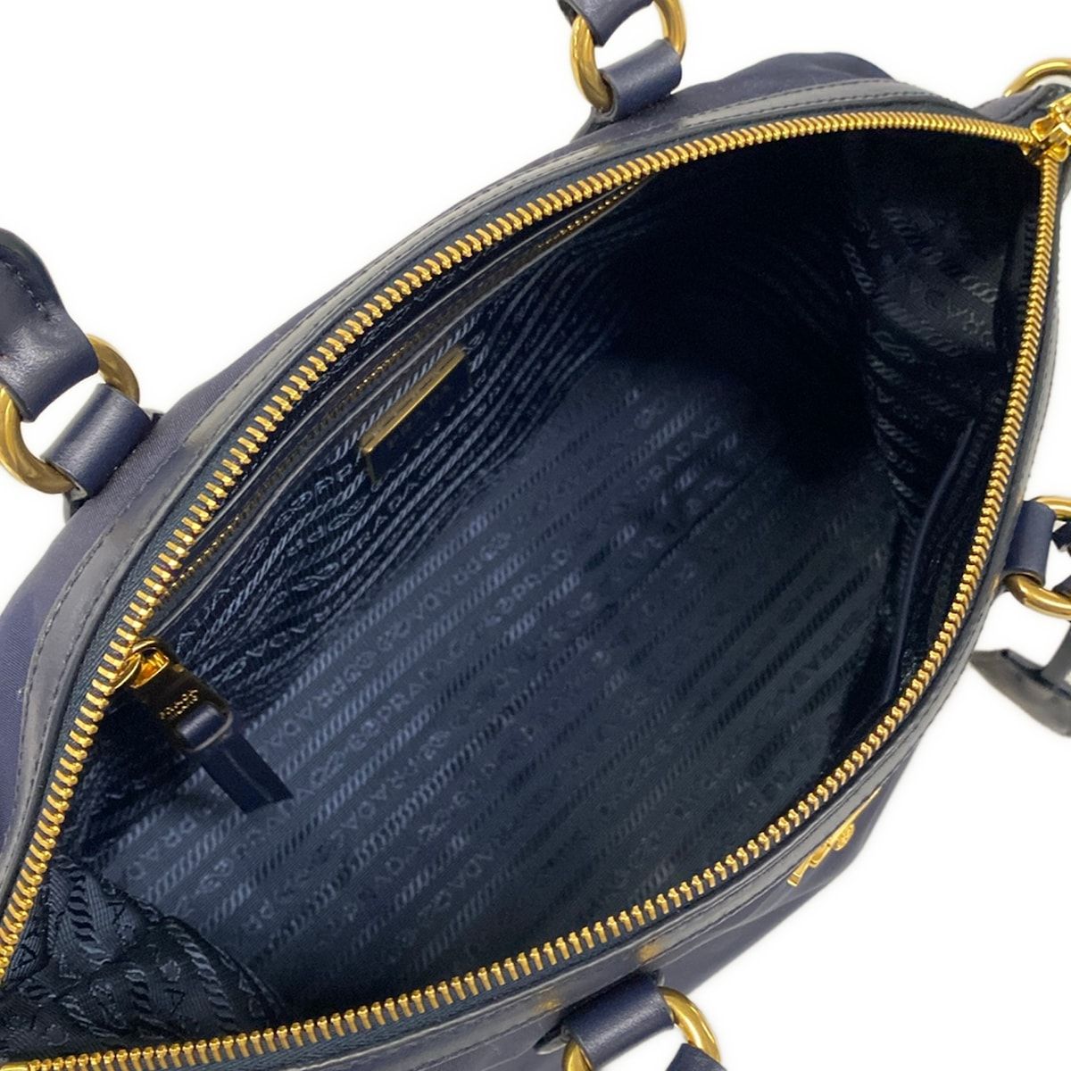 Prada Handbag Dark Navy Leather — view 7