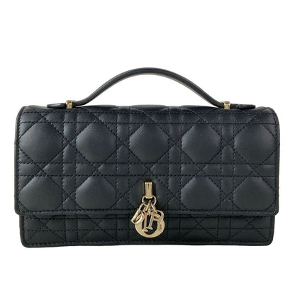 Dior My Dior Mini Bag Cannage Stitch Top Handle Black