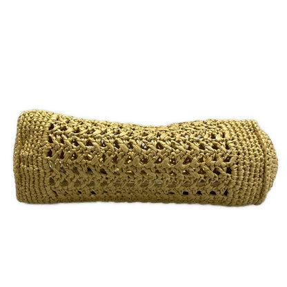 Miu Miu Tote Bag Raffia Effect Woven Beige Brown Basket — view 5