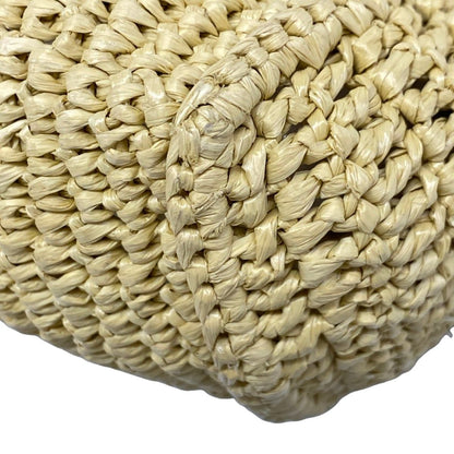 Miu Miu Tote Bag Raffia Effect Woven Beige Brown Basket — view 6