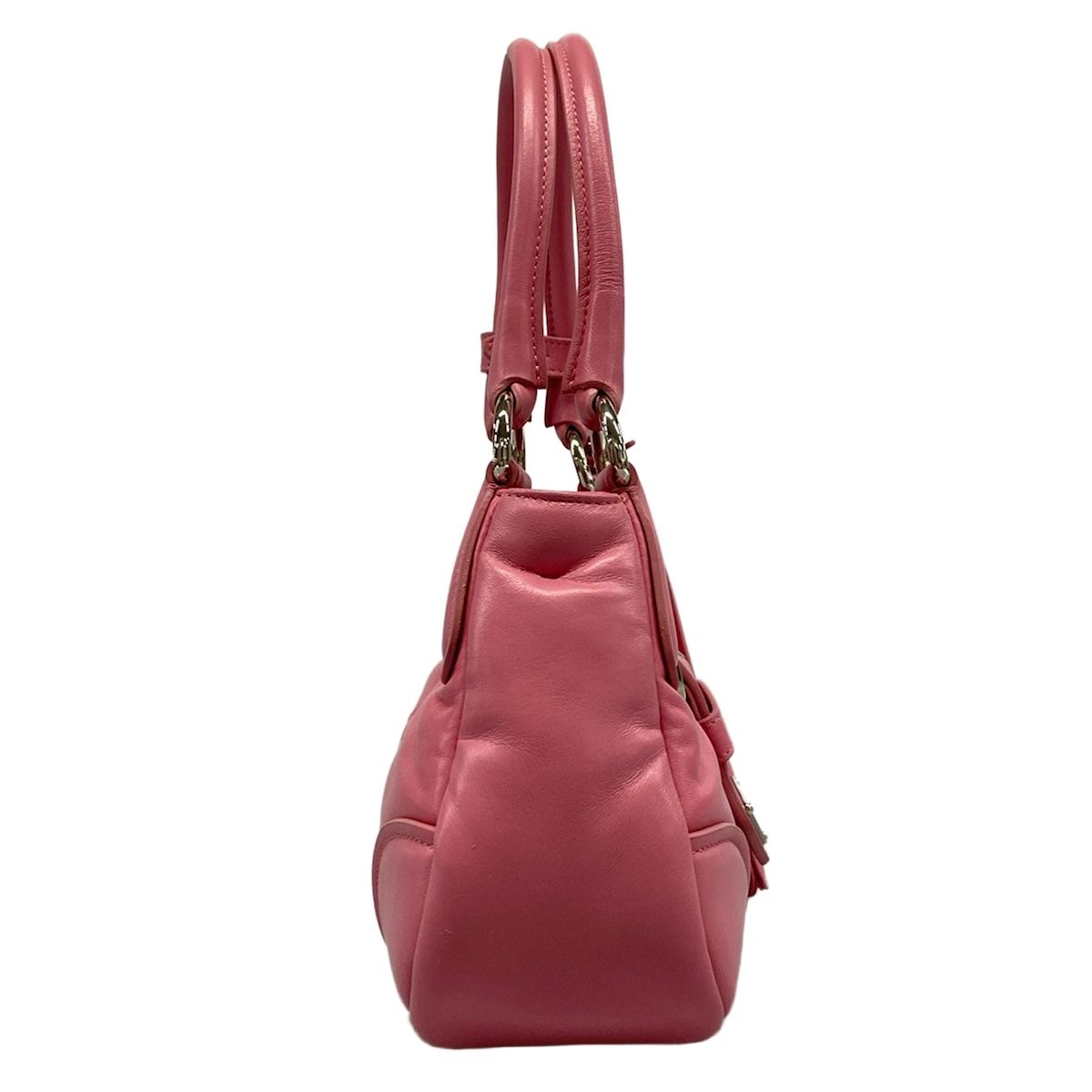 Prada Handbag Moon Re-Edition Pink Silver Leather — view 2