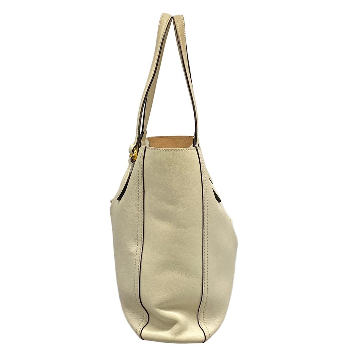 Gucci Tote Bag GG Marmont White Leather — view 2
