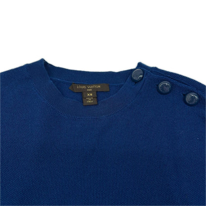 Louis Vuitton Blue Orange Wool Silk Docking Knit Sweater XS — view 3