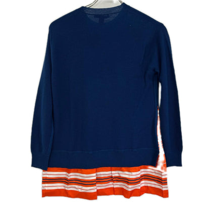 Louis Vuitton Blue Orange Wool Silk Docking Knit Sweater XS — view 2
