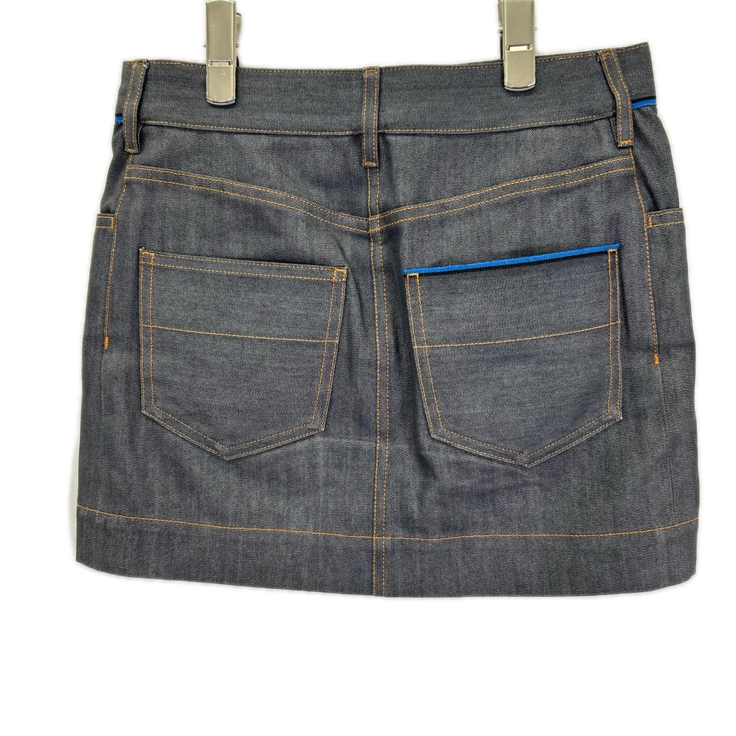 Louis Vuitton Silk Blend Denim Mini Skirt 34 — view 2