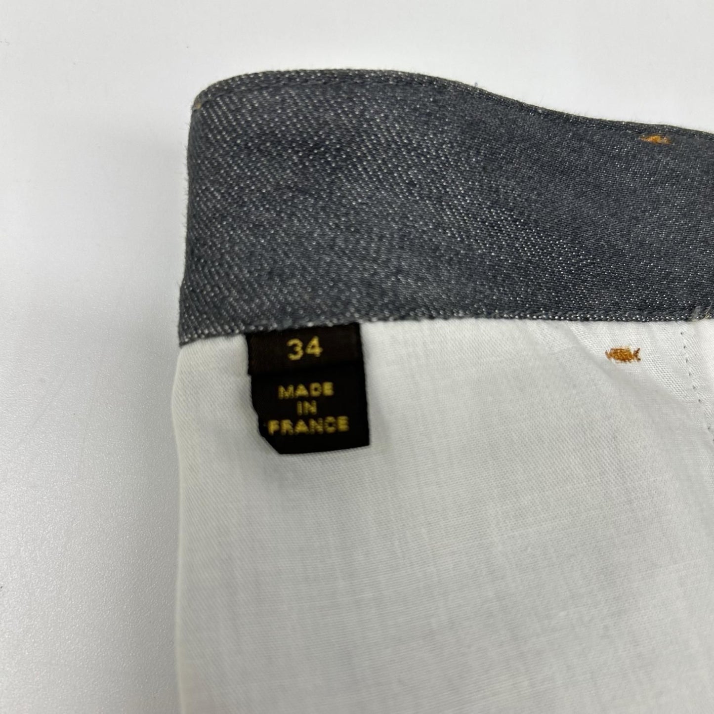 Louis Vuitton Silk Blend Denim Mini Skirt 34 — view 5