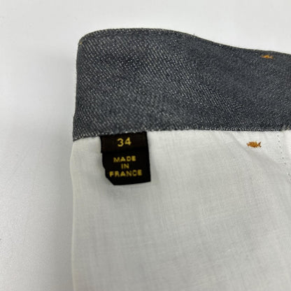 Louis Vuitton Silk Blend Denim Mini Skirt 34 — view 5
